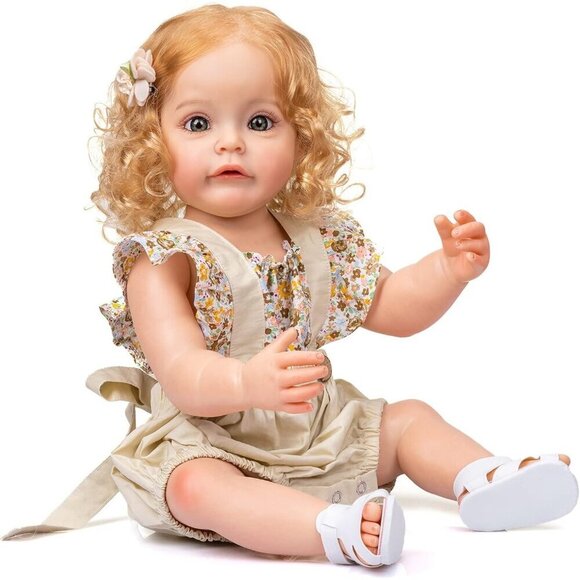 ❤️ 22inch Reborn Baby Full Body Vinyl Anatomically Correct Real Life Baby Girl - Picture 2 of 5